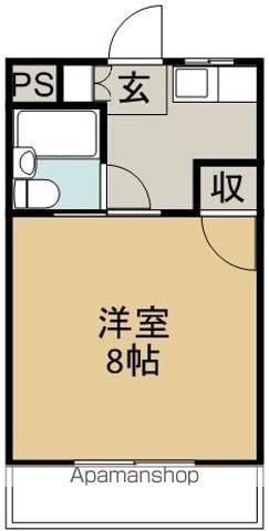 ファーストインK1(1K/1階)の間取り写真