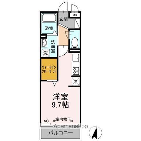 D-ROOM黄金(ワンルーム/3階)の間取り写真