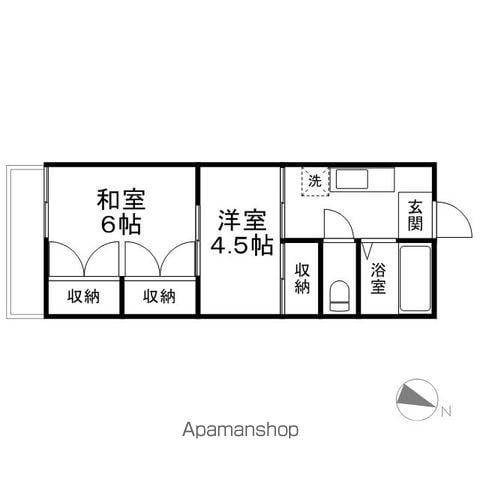 小松島225ハイツ(2K/2階)の間取り写真