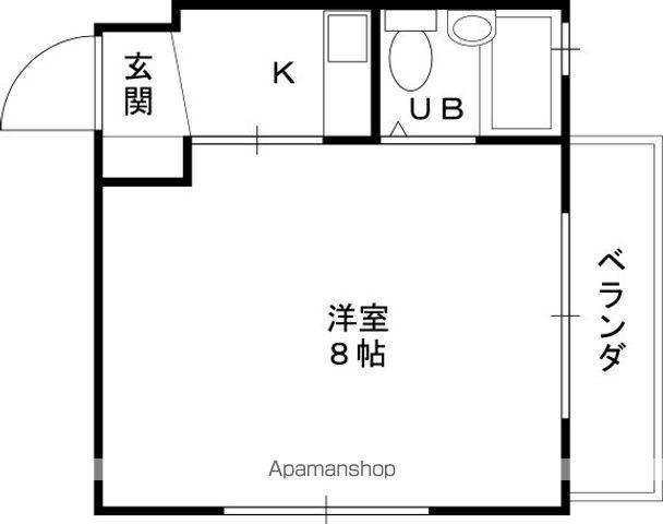 メゾンK2(ワンルーム/3階)の間取り写真