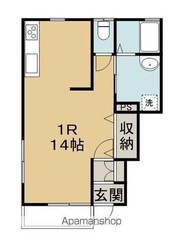 ガーデンハイツKIICHI Ⅱ(ワンルーム/1階)の間取り写真
