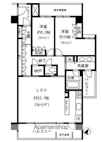 東山公園レジデンス(2LDK/3階)の間取り写真