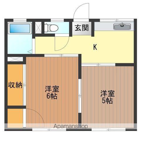 シティハイム第2瑞穂(2K/2階)の間取り写真