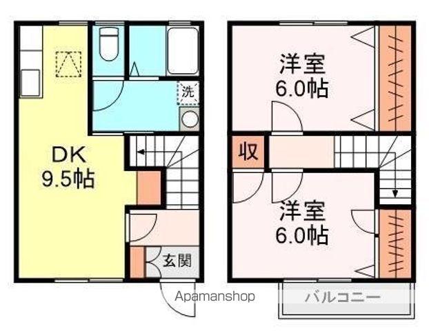 ロイヤルメゾネットⅠ(2DK/1階)の間取り写真