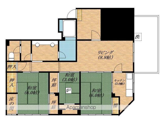 市兵衛第一ビル(3LDK/2階)の間取り写真