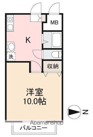 カーサ仏生山(1K/4階)の間取り写真