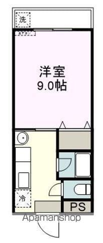 パルセシガ(1K/4階)の間取り写真