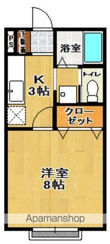 ユアプラザ水口(1K/1階)の間取り写真