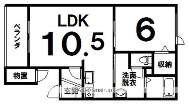 KIRARI1(1LDK/2階)の間取り写真