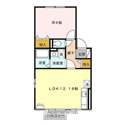 クラレンスホワイト Ⅰ・Ⅱ(1LDK/2階)の間取り写真