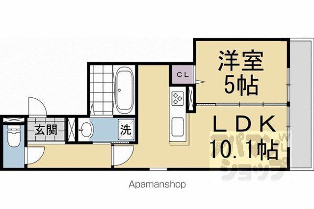 KITAOJIRESIDENCE(1LDK/1階)の間取り写真