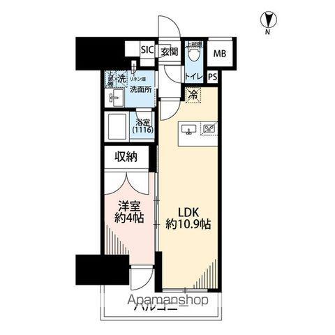 プレール・ドゥーク亀戸Ⅵ(1LDK/7階)の間取り写真
