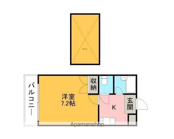 プラムコートリサ(1K/1階)の間取り写真