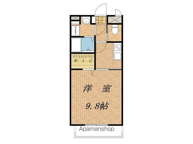 マンション クレスパディⅡ(1K/1階)の間取り写真