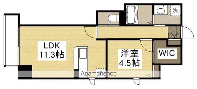 リビンコートSTUDIO富町(1LDK/6階)の間取り写真
