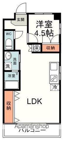 パルシティ伝馬町(1LDK/3階)の間取り写真