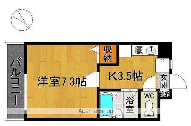 第3筑水ビル(1K/3階)の間取り写真
