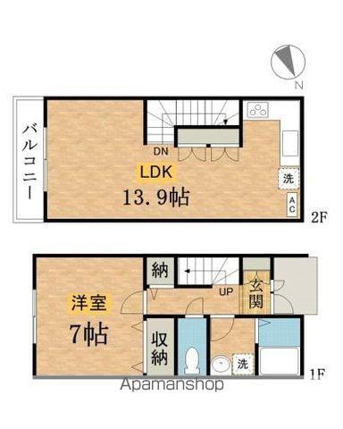 メゾンクプレＢ(1LDK)の間取り写真