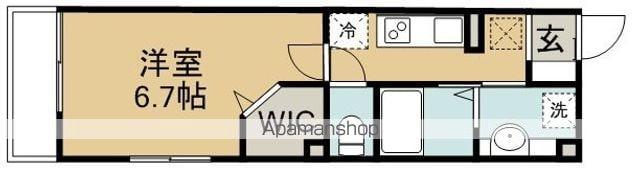 プランドール(1K/1階)の間取り写真