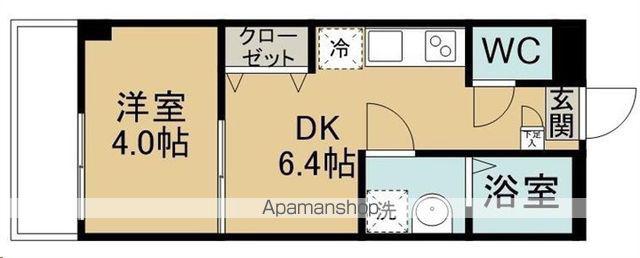 TERASU仙台(1DK/1階)の間取り写真