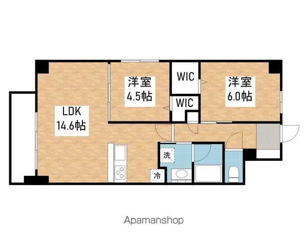 レントリリー御器所(2LDK/6階)の間取り写真
