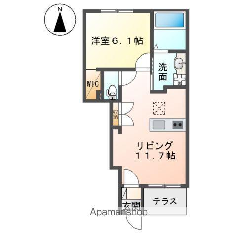 BELLS・TREE(1LDK/1階)の間取り写真