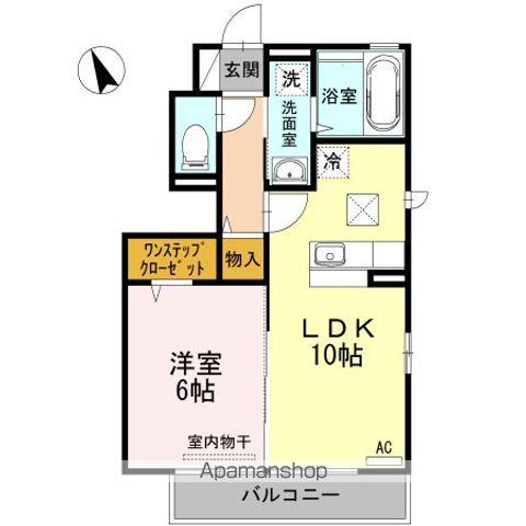 ベイブランシェ C棟(1LDK/1階)の間取り写真