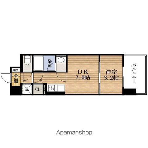 リヴェントNAMBAサウス(1DK/12階)の間取り写真