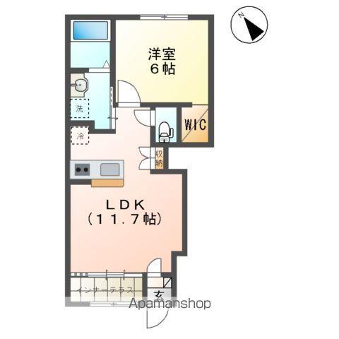 エスペランサ(1LDK/1階)の間取り写真