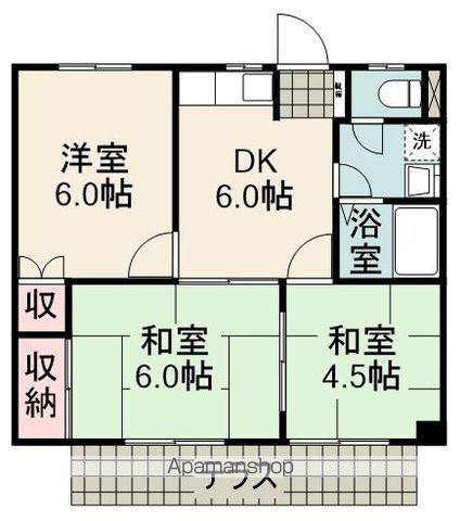Iハイツ(3DK/1階)の間取り写真