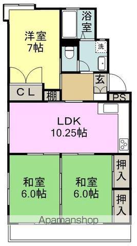 エルムビラ(3LDK/3階)の間取り写真
