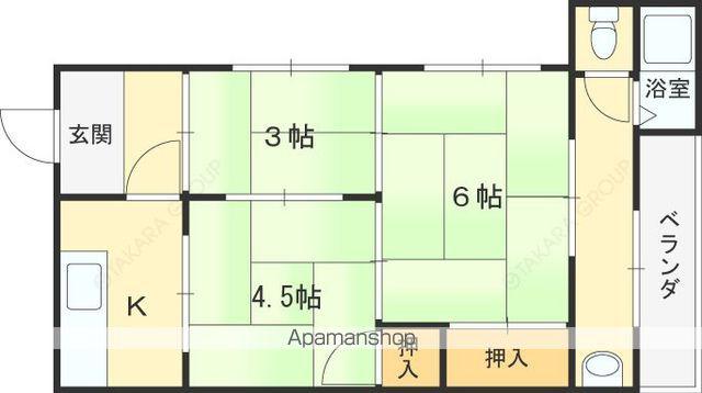 福知山線 塚口駅(ＪＲ) 徒歩9分 1階建 築60年(3K/1階)の間取り写真