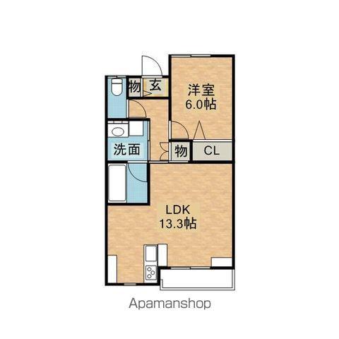 アーバニズム81(1LDK/1階)の間取り写真