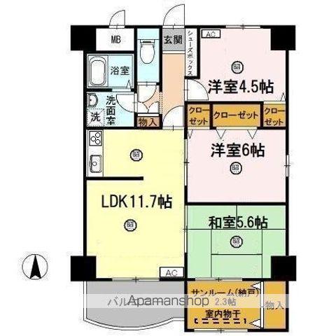 アウスピオーリ(3LDK/4階)の間取り写真