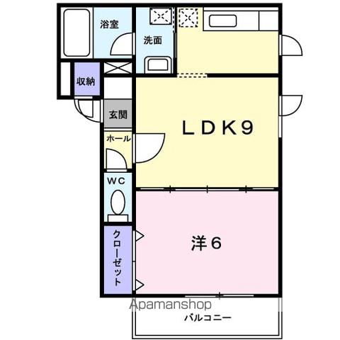 リバ-サイドハイツ(2K/2階)の間取り写真