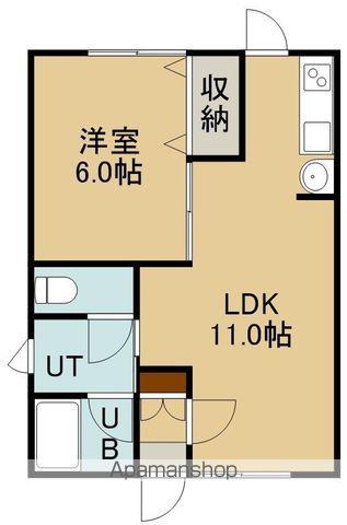 レジデンスヒロ(1LDK/1階)の間取り写真