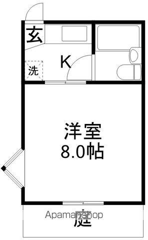 ルミエール(1K/1階)の間取り写真