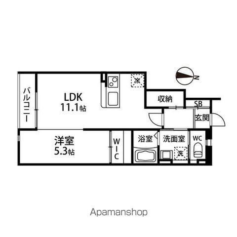 HERMOSO SARAI(1LDK/1階)の間取り写真