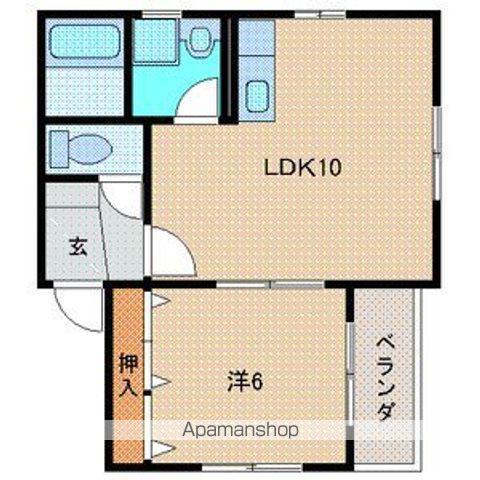 リバティヒルズ浅生Ⅱ(1LDK/1階)の間取り写真