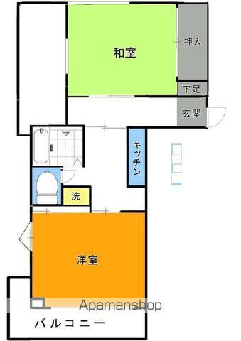 コンフォール長沼(2K/2階)の間取り写真