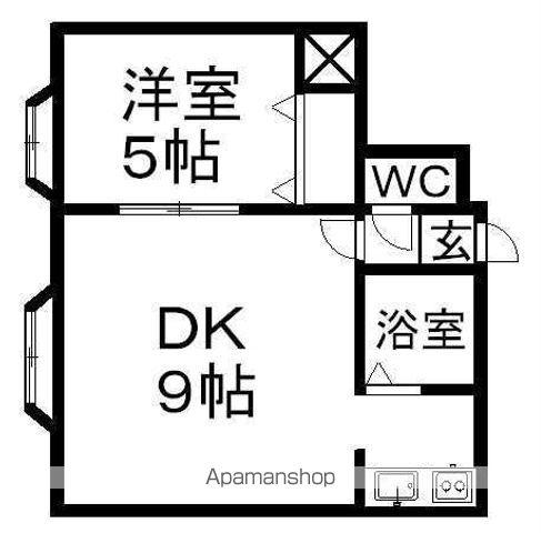 バードルーセント(1LDK/3階)の間取り写真