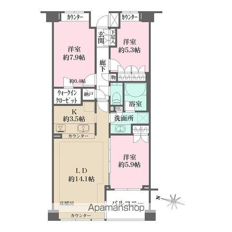 パークハウス千石丸山町(3LDK/5階)の間取り写真