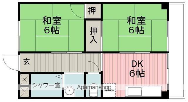 浅尾蛍池マンション(2DK/5階)の間取り写真