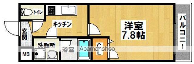 フジパレス津久野1番館(1K/1階)の間取り写真