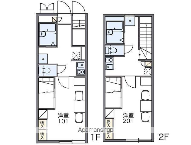レオパレスハニー(1K/1階)の間取り写真