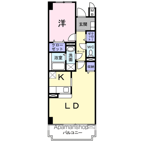 コーディアル さくら(1LDK/2階)の間取り写真