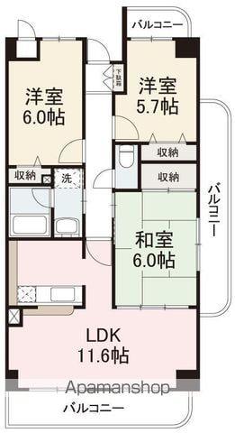 グラン新蔵(3LDK/2階)の間取り写真