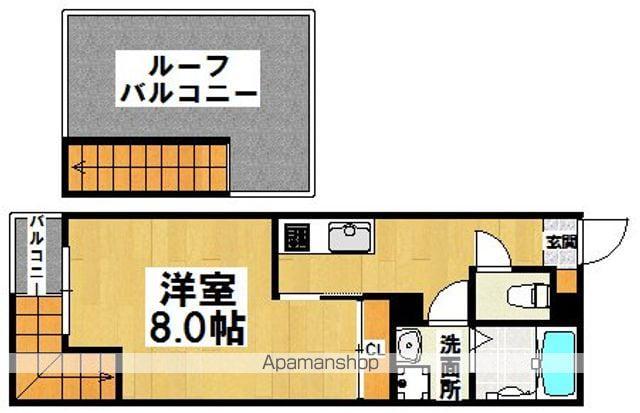 GRANDTIC PLAISIR(1DK/2階)の間取り写真