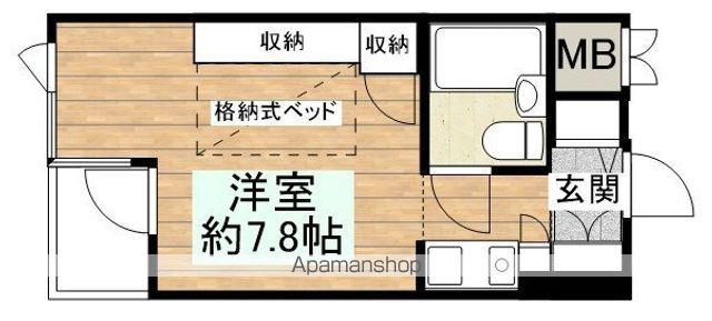 キャッスルマンション上福岡(ワンルーム/3階)の間取り写真