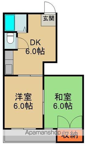 古川ビレッチ(2DK/3階)の間取り写真